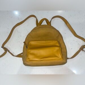 Woman’s Mustard Yellow Mini Backpack